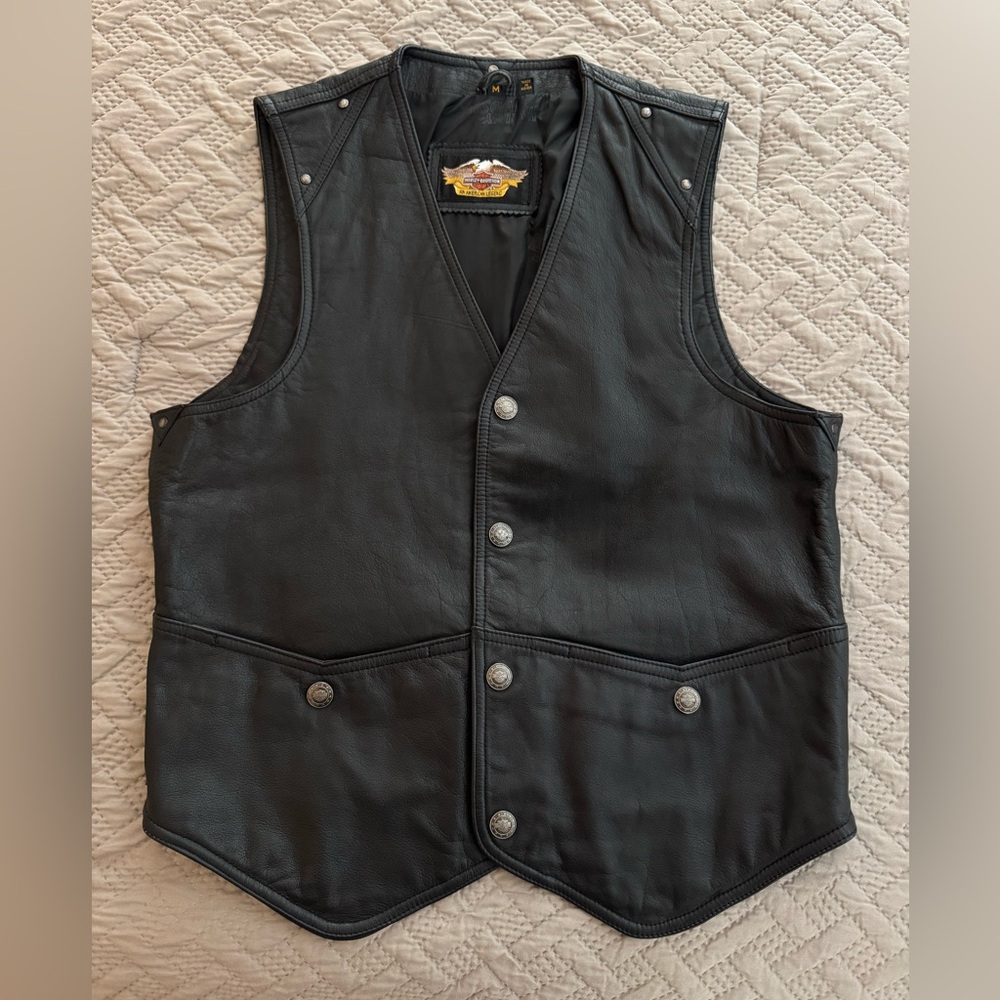 Harley Davidson vest leather